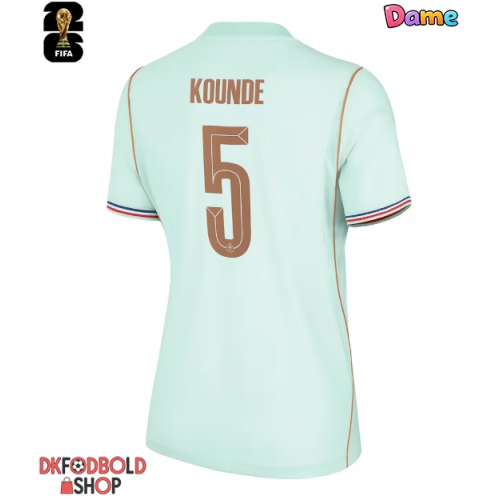 Frankrig Jules Kounde #5 Udebanetrøje Dame VM 2026 Kort ærmer